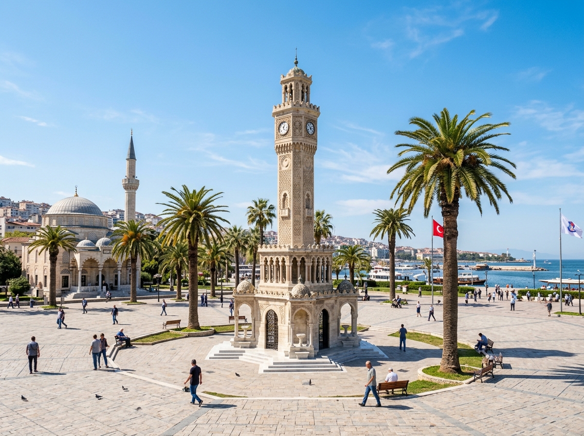İzmir Clock Tower in Konak Square